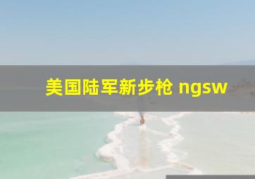 美国陆军新步枪 ngsw